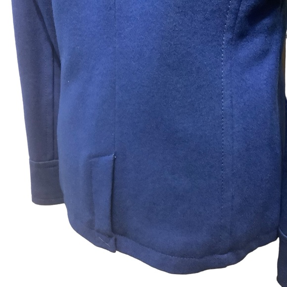 AMERICAN EAGLE BLUE WOOL BLEND DOUBLE BREASTED PEA COAT/ NWT/ Size M - Picture 8 of 15